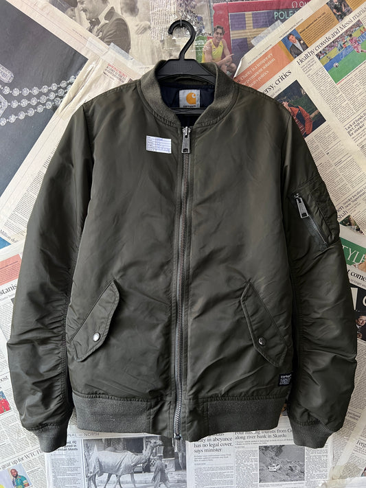Carhartt® Small | Chest 21 | Army Green | Ashton MA-1 Bomber Jacket | Vintage | 783