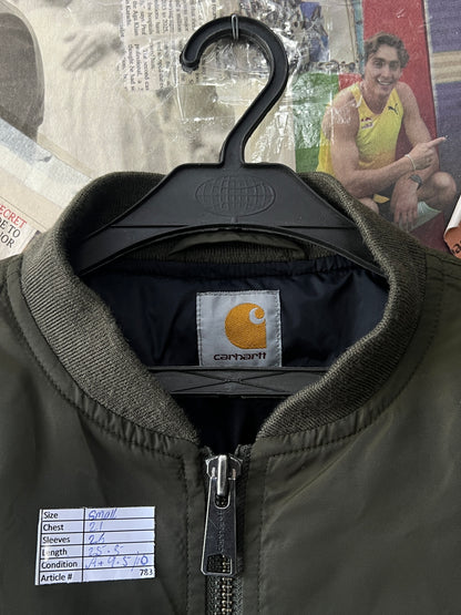 Carhartt® Small | Chest 21 | Army Green | Ashton MA-1 Bomber Jacket | Vintage | 783