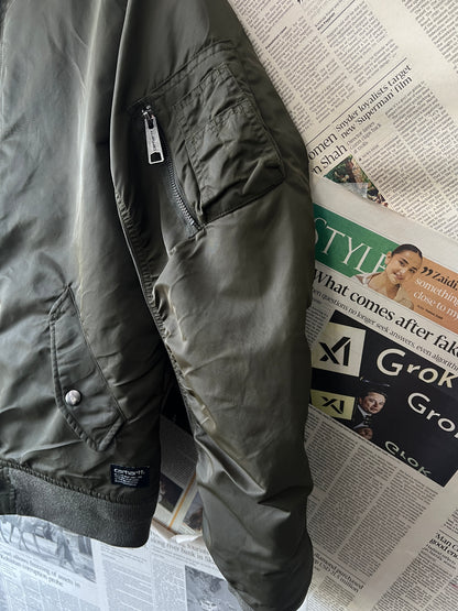 Carhartt® Small | Chest 21 | Army Green | Ashton MA-1 Bomber Jacket | Vintage | 783