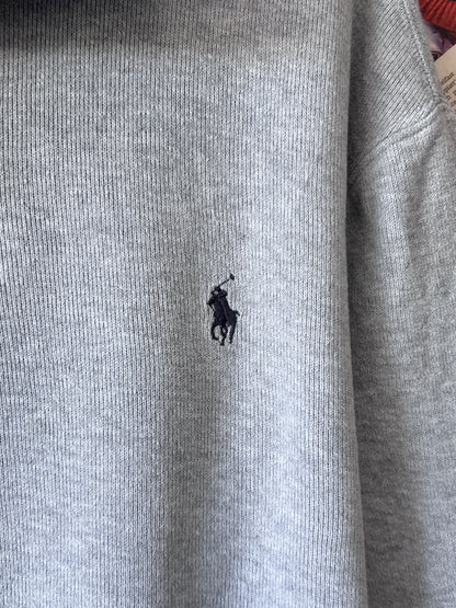 Ralph Lauren® XXL | Chest 27 | Grey | Quarter Zip Sweater | Cotton | 784