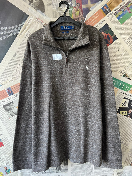 Ralph Lauren® XL | Chest 26 | Cedar Wood | Quarter Zipper | Cotton | 519