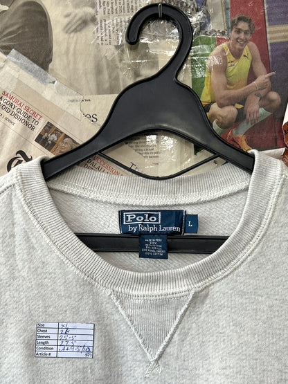 Ralph Lauren® XL | Chest 26 | Cosmic Latte | Sweat Shirt | Cotton-Acrylic Blend | 523