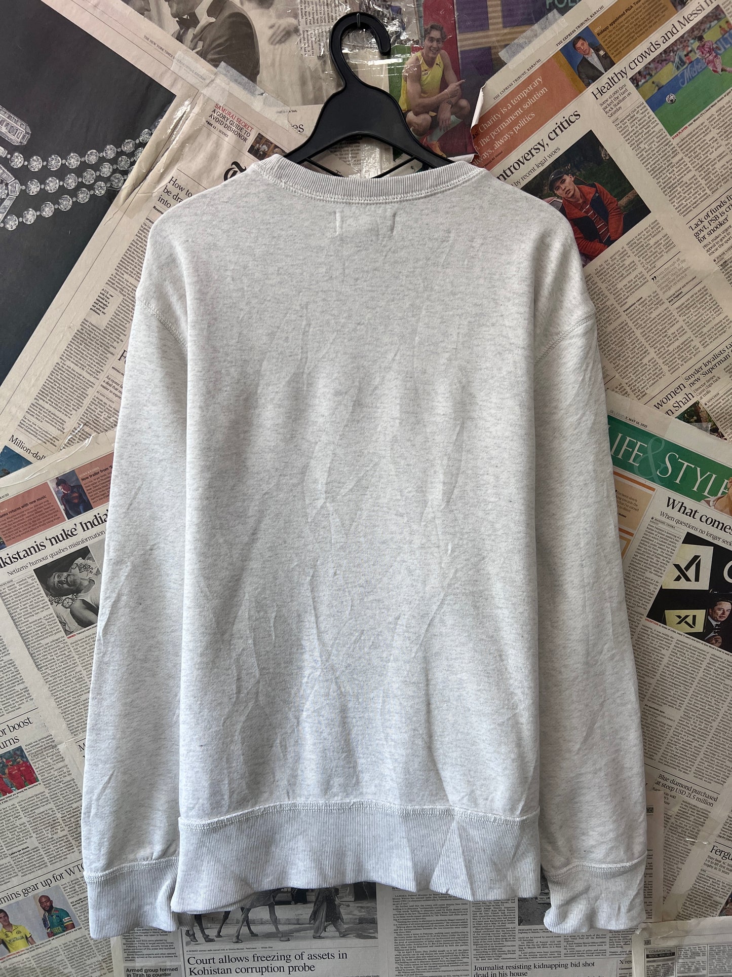 Ralph Lauren® XL | Chest 26 | Cosmic Latte | Sweat Shirt | Cotton-Acrylic Blend | 523