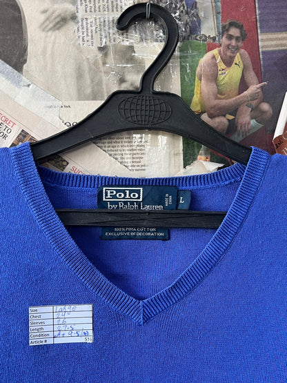 Ralph Lauren® Large | Chest 24 | Blue | Sweater | Pima Cotton | 516