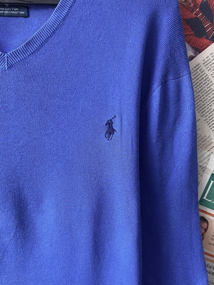Ralph Lauren® Large | Chest 24 | Blue | Sweater | Pima Cotton | 516