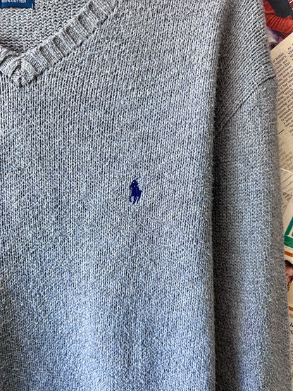 Ralph Lauren® XL | Chest 25 | Grey | Knit Sweater | Cotton | 493