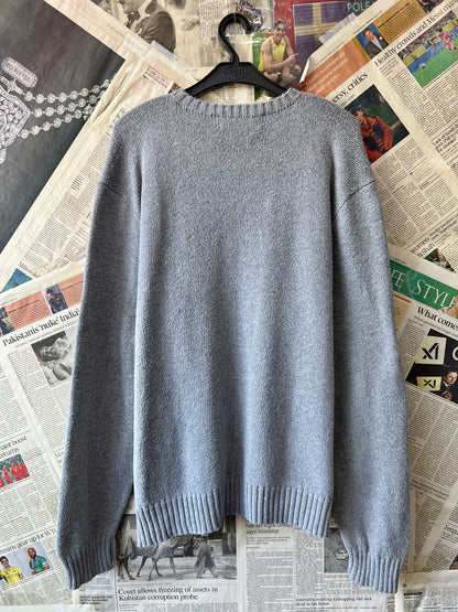 Ralph Lauren® XL | Chest 25 | Grey | Knit Sweater | Cotton | 493