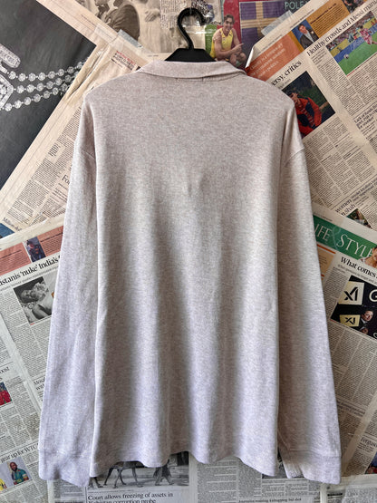 Ralph Lauren® XXL | Chest 27.5 | Light Beige | Quarter Zip Sweater | Cotton | 739