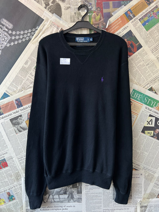 Ralph Lauren® Large | Chest 23 | Black | Sweat Shirt | Cotton | 747
