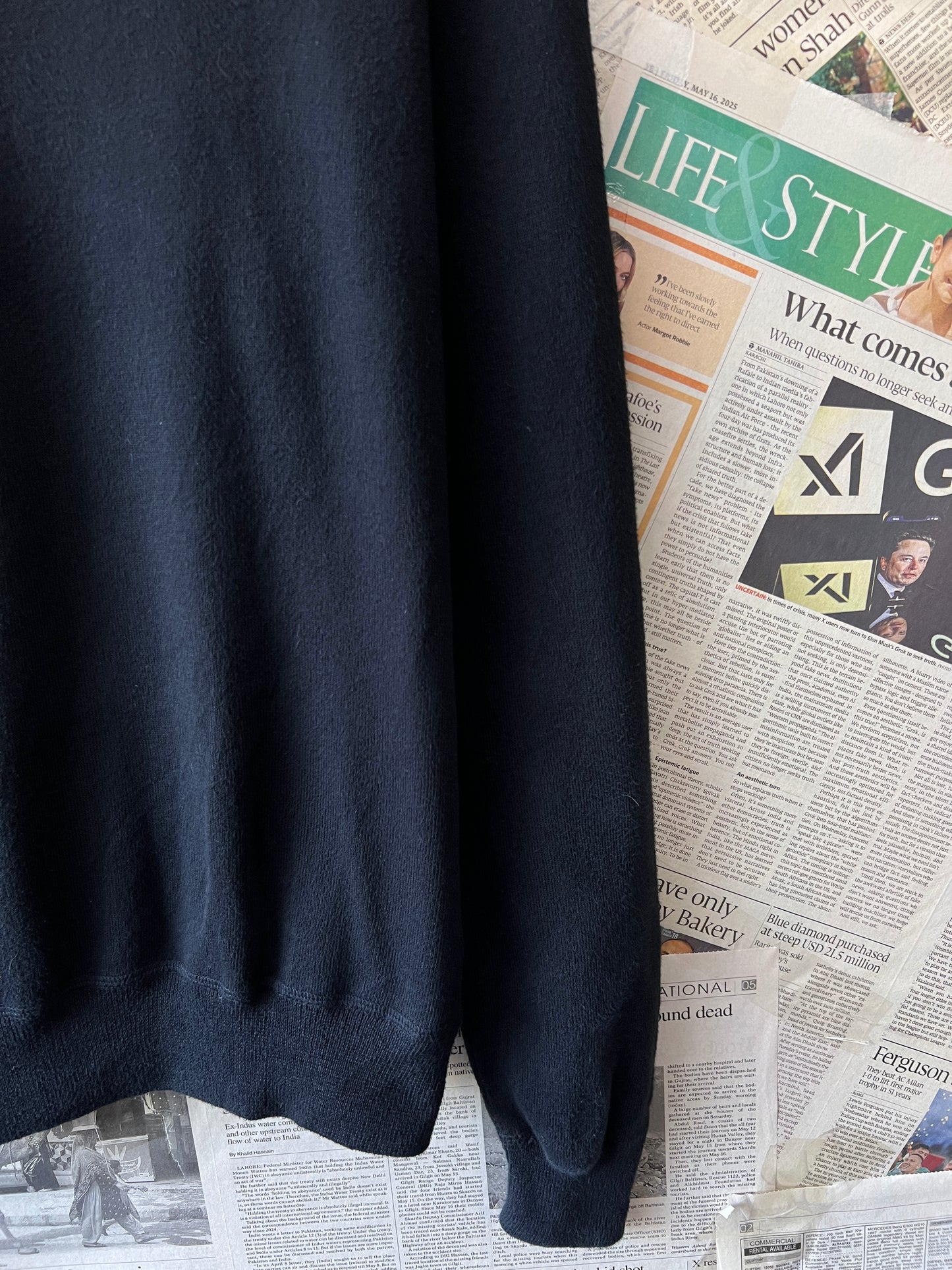 Ralph Lauren® Large | Chest 23 | Black | Sweat Shirt | Cotton | 747