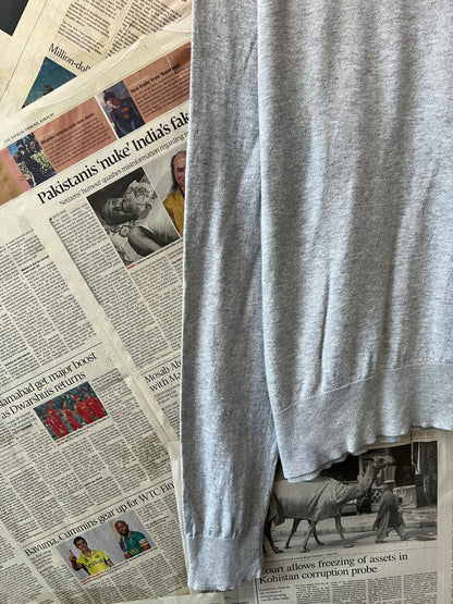 Ralph Lauren® Large | Chest 23.5 | Grey | Lightweight Crewneck Pullover | Cotton- Cashmere | 742