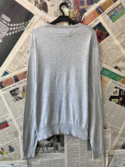 Ralph Lauren® Large | Chest 23.5 | Grey | Lightweight Crewneck Pullover | Cotton- Cashmere | 742