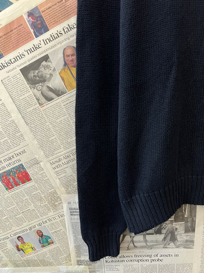 Ralph Lauren® Large | Chest 23.5 | Midnight Blue | Crewneck Sweater | Cotton | 728