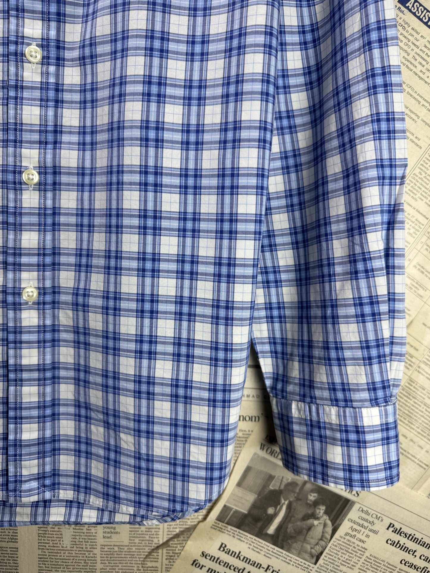 Ralph Lauren® Small | Chest 19.5" | Blue Check | Shirt | Cotton | 4134