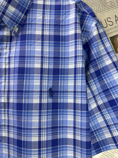 Ralph Lauren® L/XL | Chest 24.5 | Blue Check | Shirt | Cotton | 4141