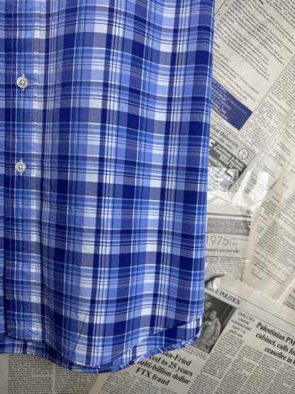 Ralph Lauren® L/XL | Chest 24.5 | Blue Check | Shirt | Cotton | 4141