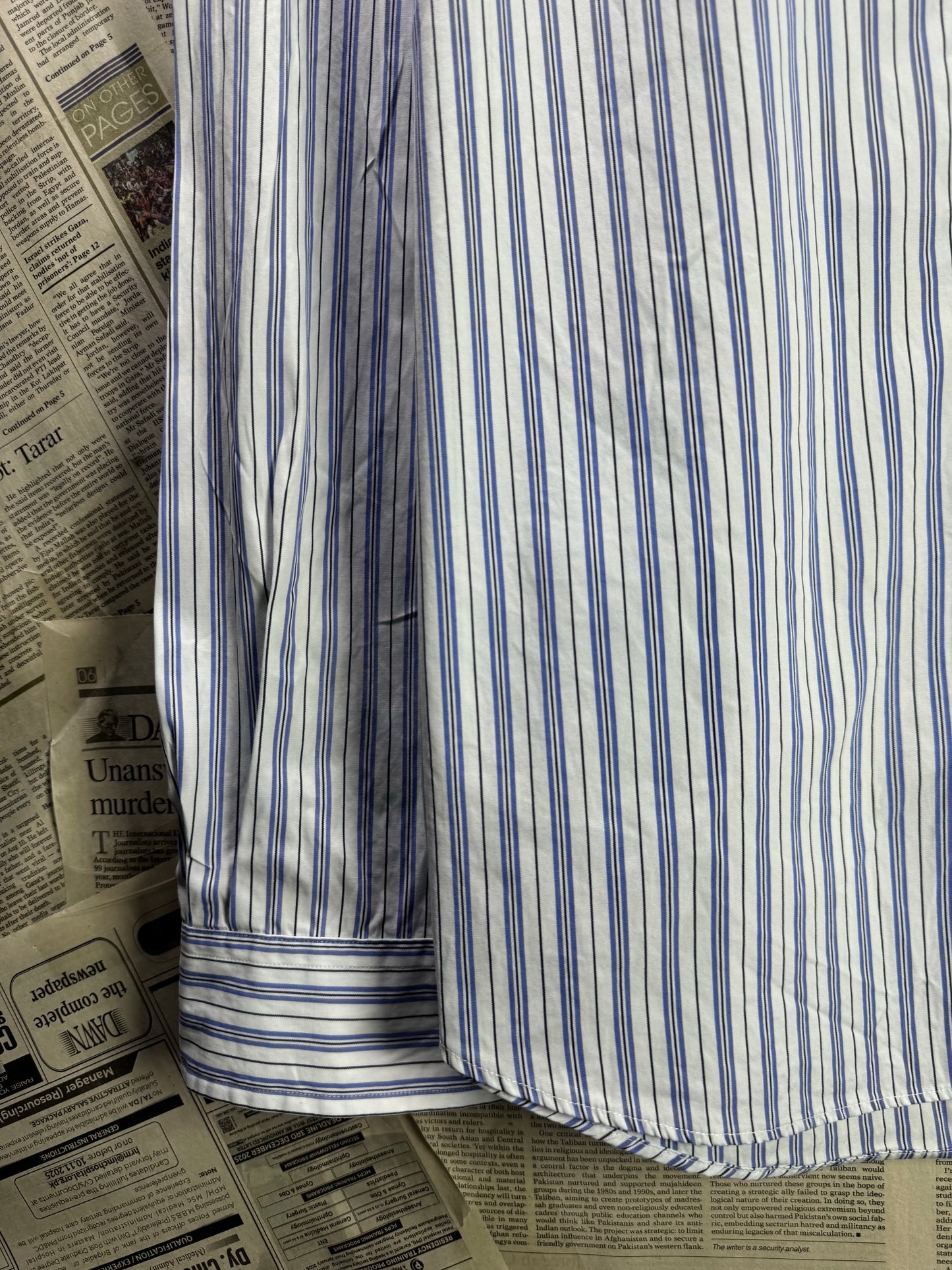 Ralph Lauren® Large | Chest 24 | White Stripe | Shirt | Cotton | 4142