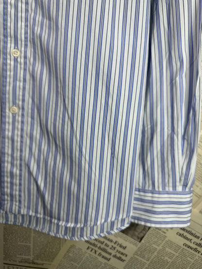 Ralph Lauren® Large | Chest 24 | White Stripe | Shirt | Cotton | 4142