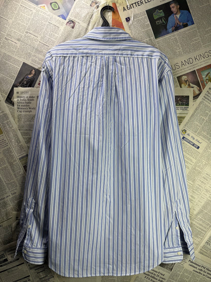 Ralph Lauren® Large | Chest 24 | White Stripe | Shirt | Cotton | 4142