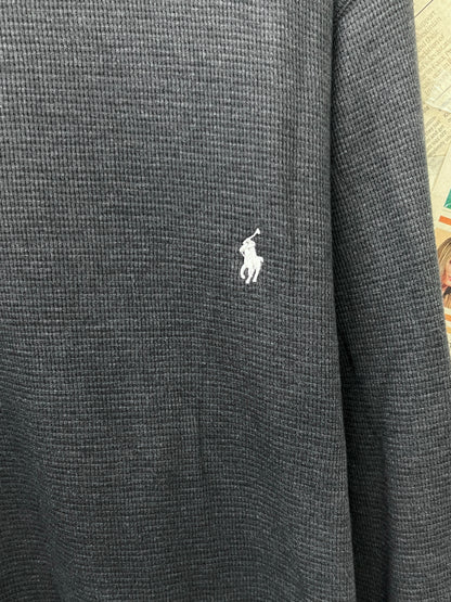 Ralph Lauren® XXXL | Chest 28 | Charcoal | Waffle Knit Thermal Top | Cotton-Poly | 722