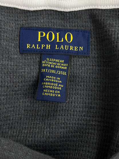 Ralph Lauren® XXXL | Chest 28 | Charcoal | Waffle Knit Thermal Top | Cotton-Poly | 722
