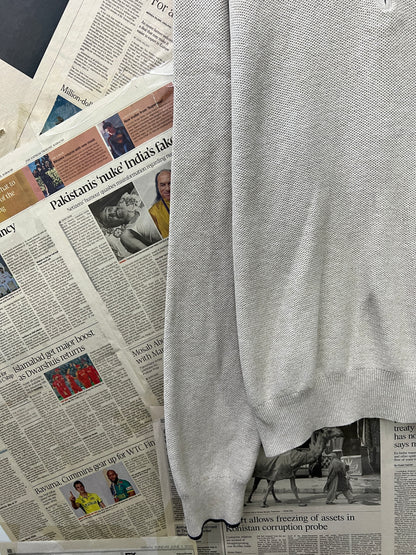 Ralph Lauren® Large | Chest 23 | Beige | Quarter Zip Sweater | Cotton | 721