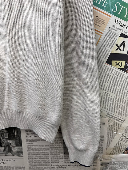 Ralph Lauren® Large | Chest 23 | Beige | Quarter Zip Sweater | Cotton | 721