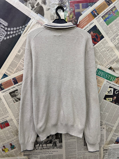 Ralph Lauren® Large | Chest 23 | Beige | Quarter Zip Sweater | Cotton | 721