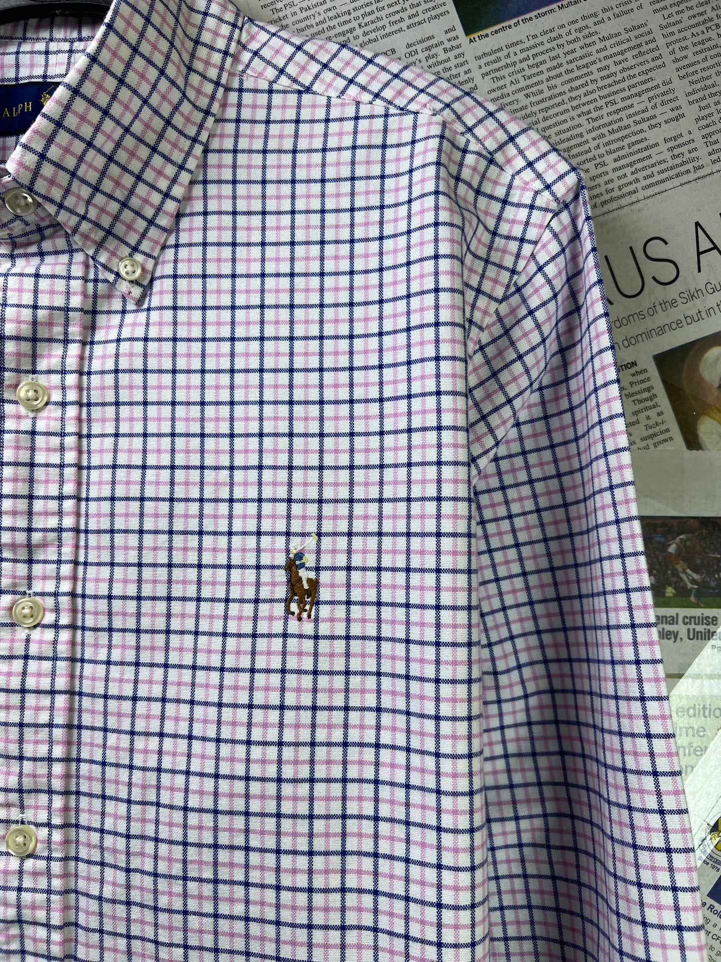 Ralph Lauren® Small | Chest 21" | Multicolor Check Oxford | Shirt | Cotton | 2296