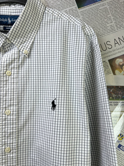 Ralph Lauren® Large | Chest 24 | White Box Check | Shirt | Cotton | 2277
