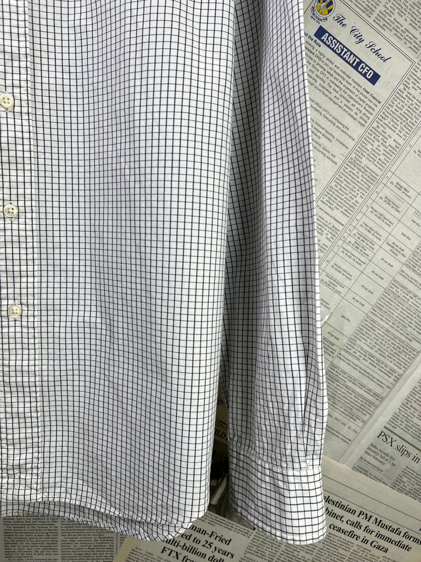 Ralph Lauren® Large | Chest 24 | White Box Check | Shirt | Cotton | 2277