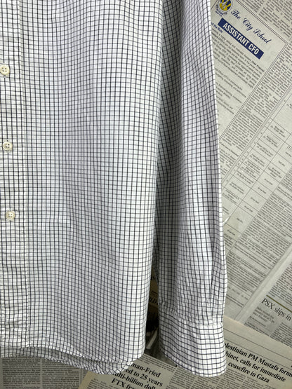 Ralph Lauren® Large | Chest 24 | White Box Check | Shirt | Cotton | 2277