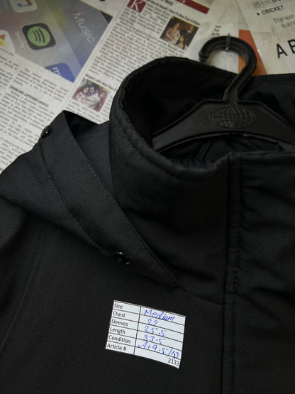 Women-ONLY® Medium | Bust 22" | Black | Long Jacket with removable fur | Polyester | 2133