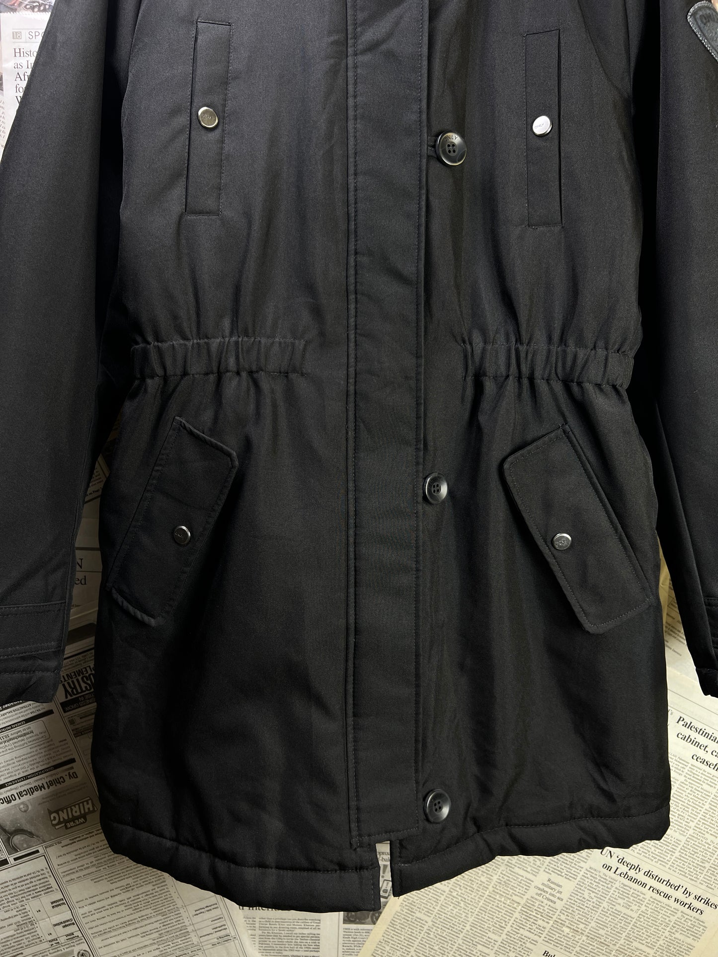 Women-ONLY® Medium | Bust 22" | Black | Long Jacket with removable fur | Polyester | 2133