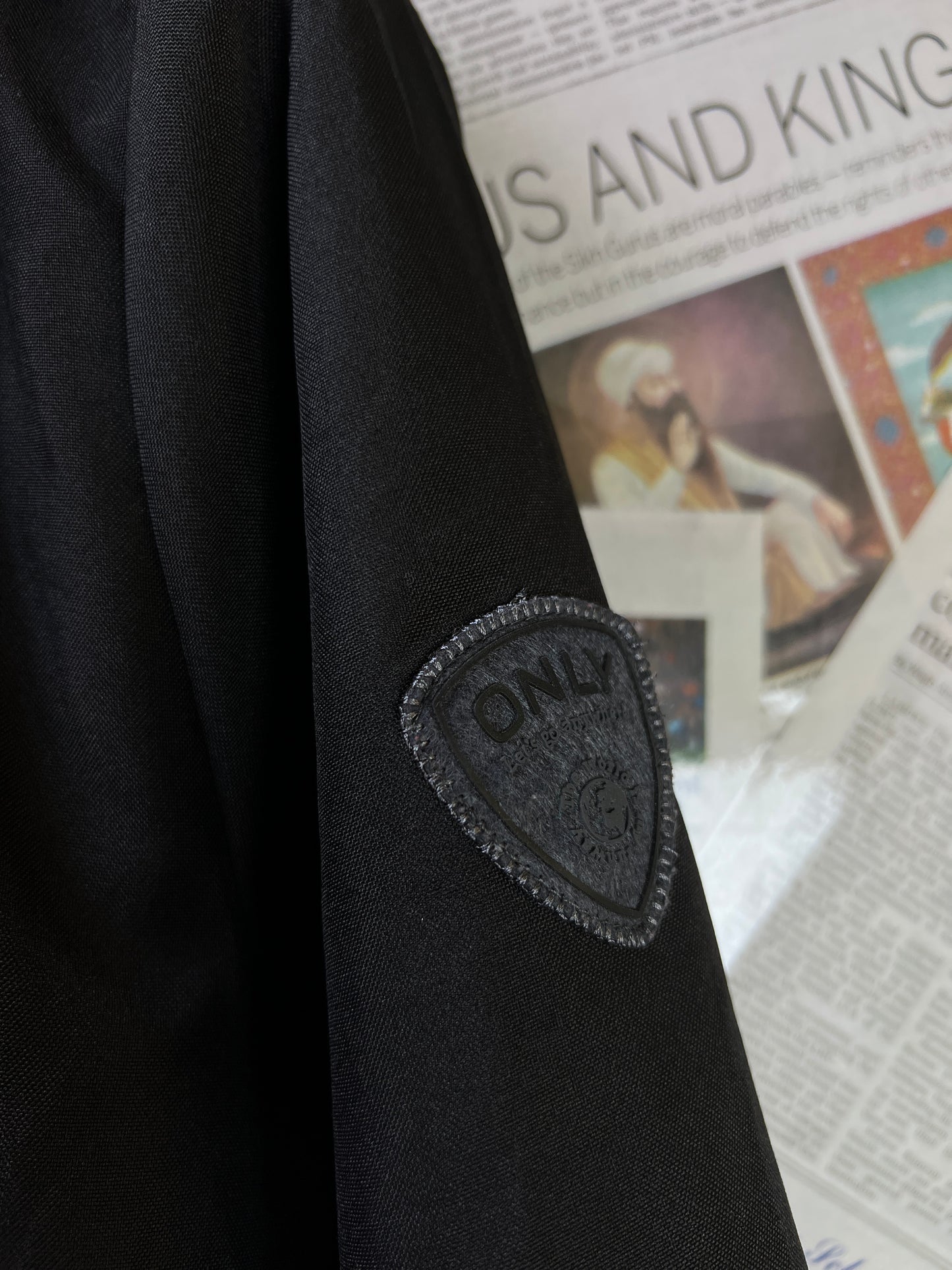 Women-ONLY® Medium | Bust 22" | Black | Long Jacket with removable fur | Polyester | 2133