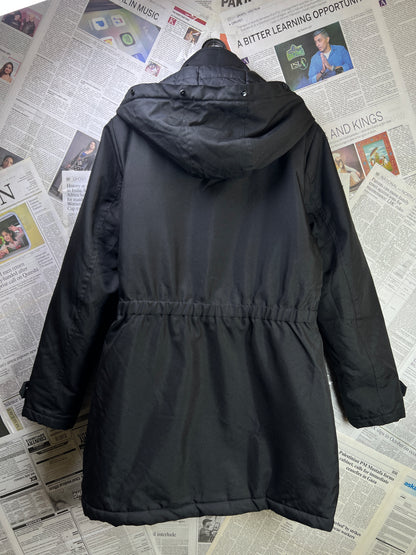 Women-ONLY® Medium | Bust 22" | Black | Long Jacket with removable fur | Polyester | 2133