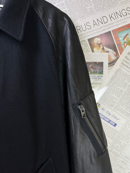 COACH® Medium | Chest 22 | Black | Varsity Jacket | Body 100% Wool & Sleeves 100% Goat Leather | 2128