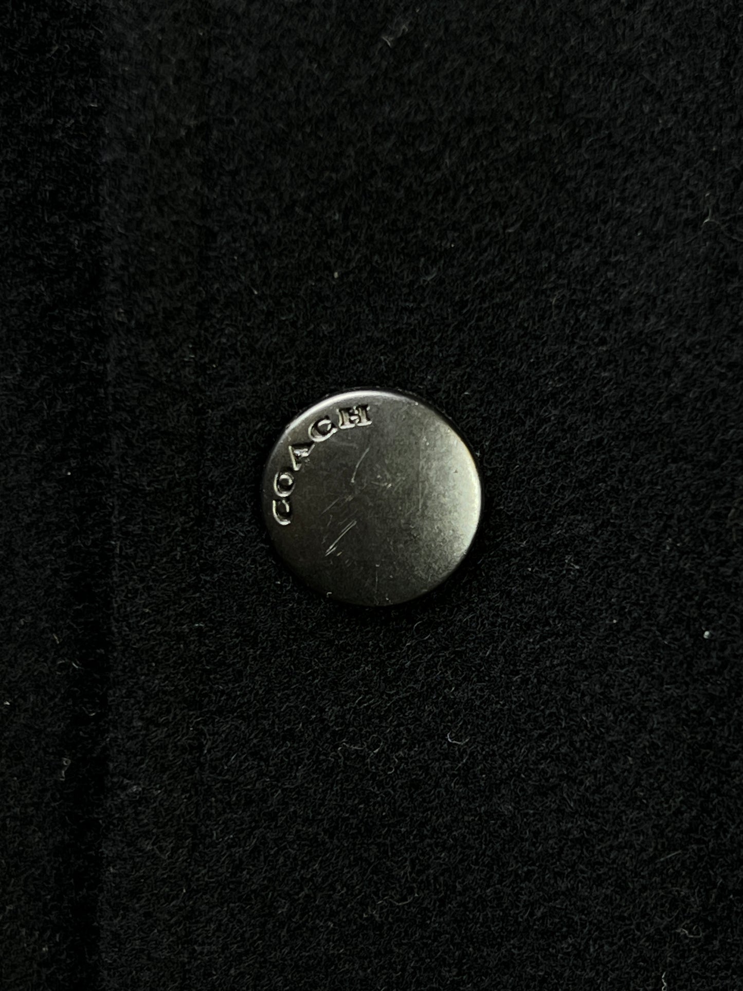 COACH® Medium | Chest 22 | Black | Varsity Jacket | Body 100% Wool & Sleeves 100% Goat Leather | 2128