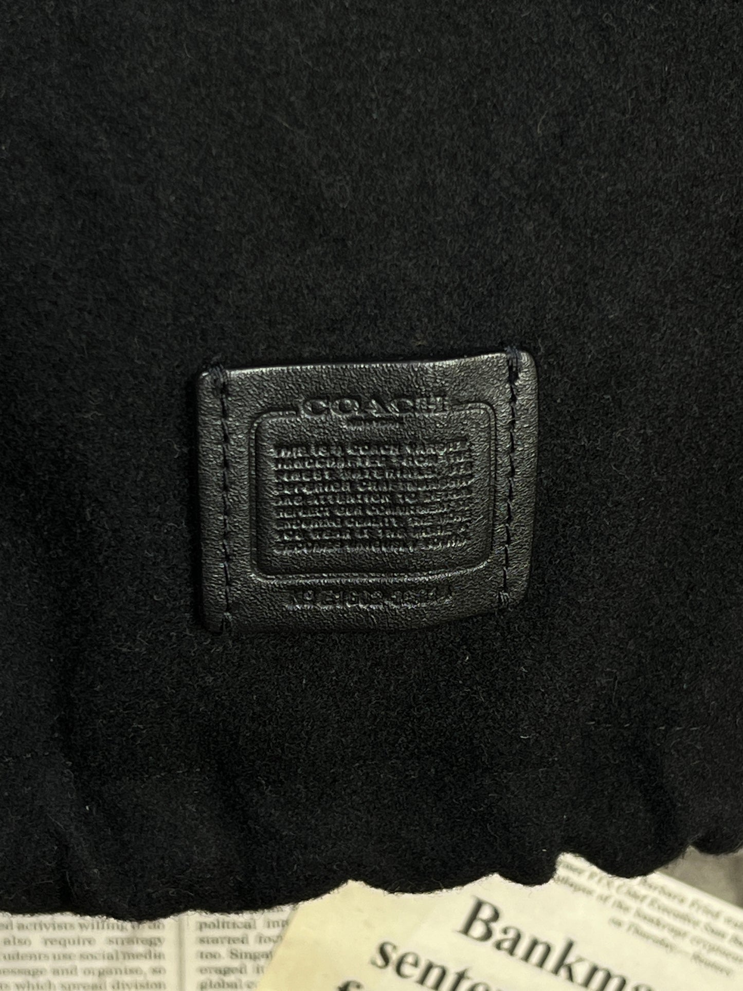 COACH® Medium | Chest 22 | Black | Varsity Jacket | Body 100% Wool & Sleeves 100% Goat Leather | 2128