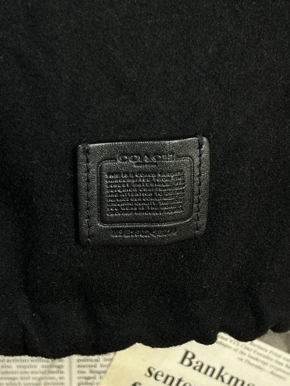 COACH® Medium | Chest 22 | Black | Varsity Jacket | Body 100% Wool & Sleeves 100% Goat Leather | 2128