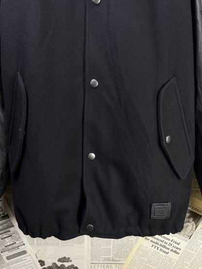 COACH® Medium | Chest 22 | Black | Varsity Jacket | Body 100% Wool & Sleeves 100% Goat Leather | 2128