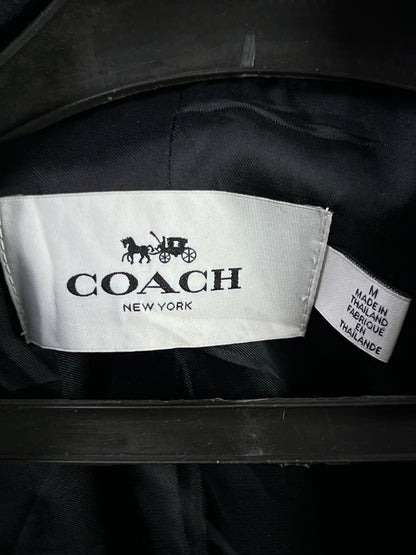 COACH® Medium | Chest 22 | Black | Varsity Jacket | Body 100% Wool & Sleeves 100% Goat Leather | 2128