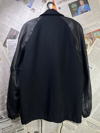 COACH® Medium | Chest 22 | Black | Varsity Jacket | Body 100% Wool & Sleeves 100% Goat Leather | 2128