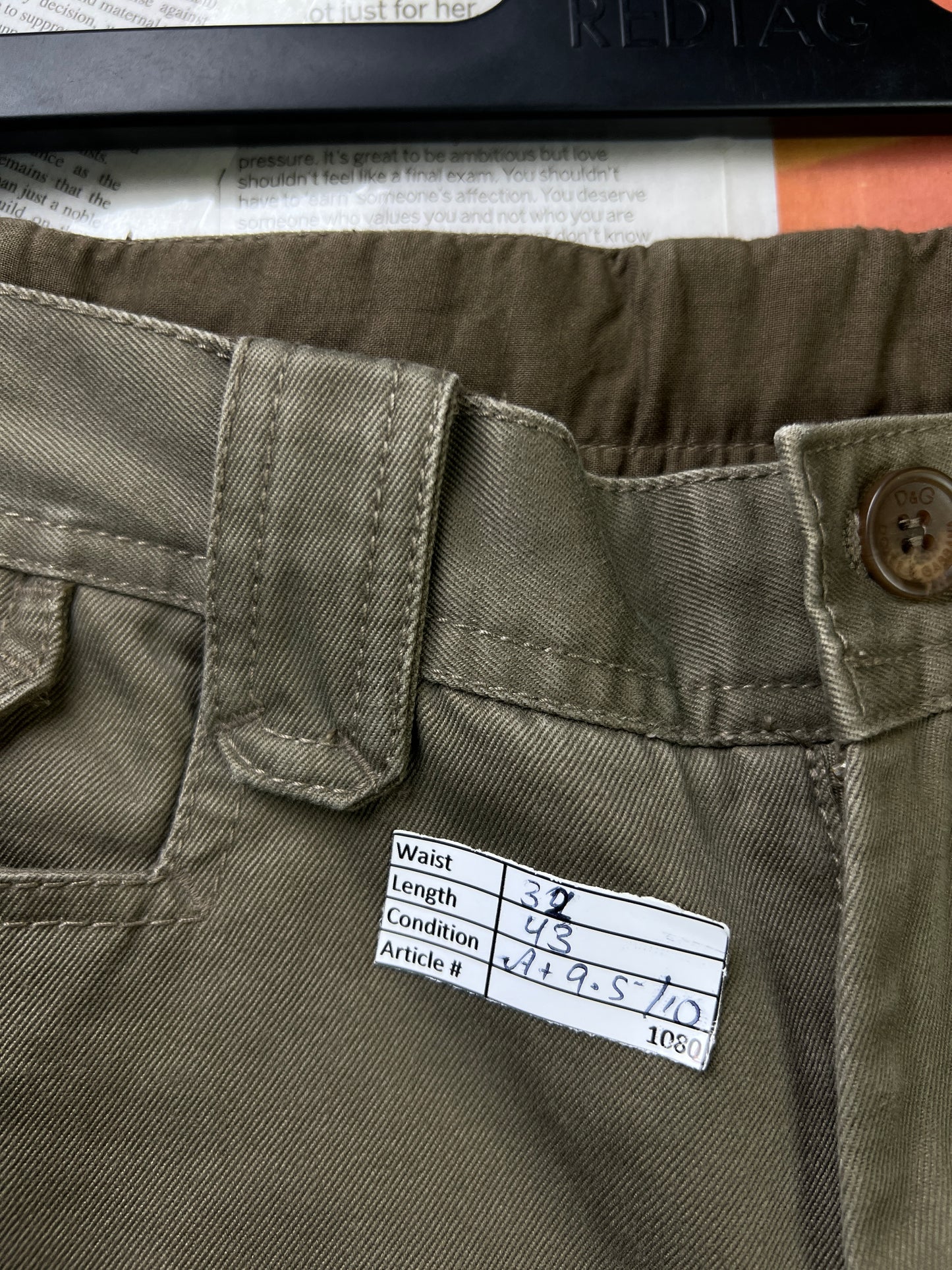 D*lce & Gabb*na® Waist 32 | Brown | Cargo Pant | 1080