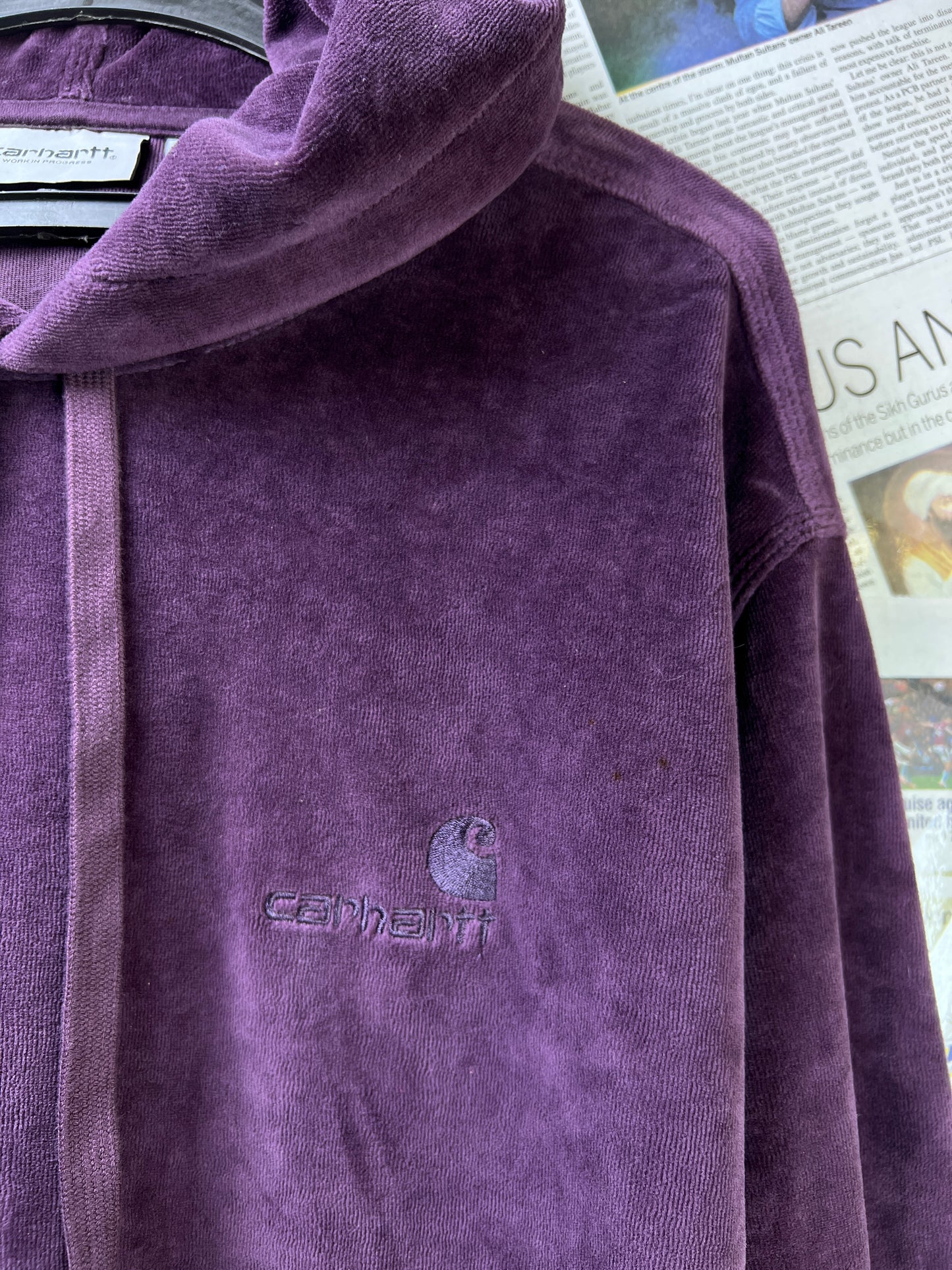Carh*rtt® XL | Chest 25 | Deep Purple | WIP United Script Hoodie | Cotton-Poly | 2130