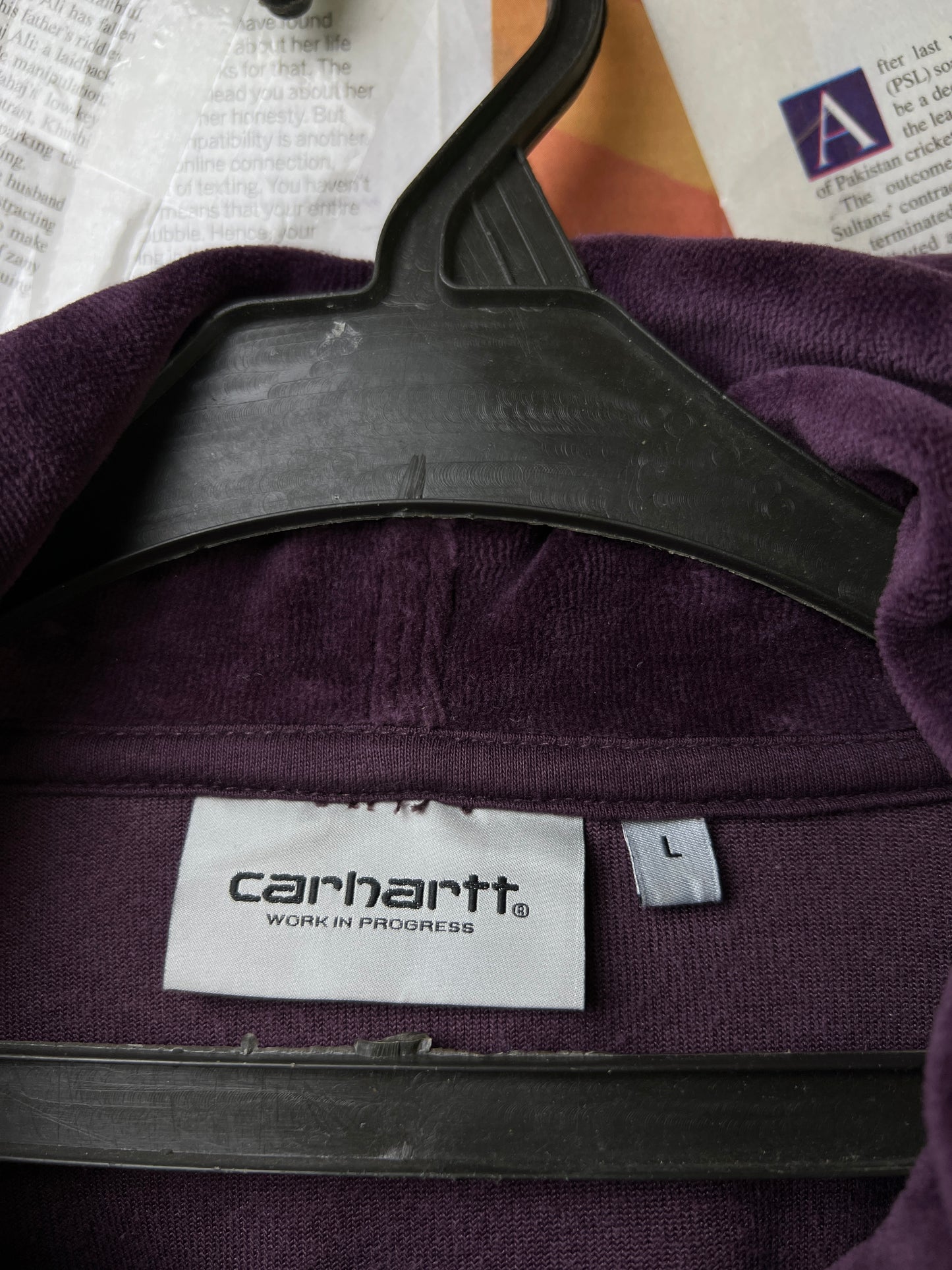 Carh*rtt® XL | Chest 25 | Deep Purple | WIP United Script Hoodie | Cotton-Poly | 2130