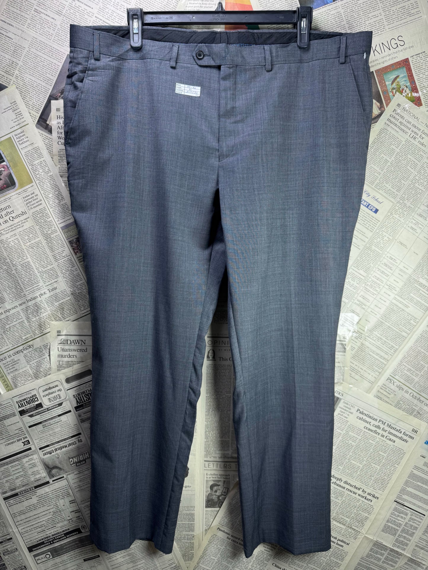Ralph Lauren Black Label® Waist 44" to 46" | Grey | Dress Pants | Wool-Poly | 1386