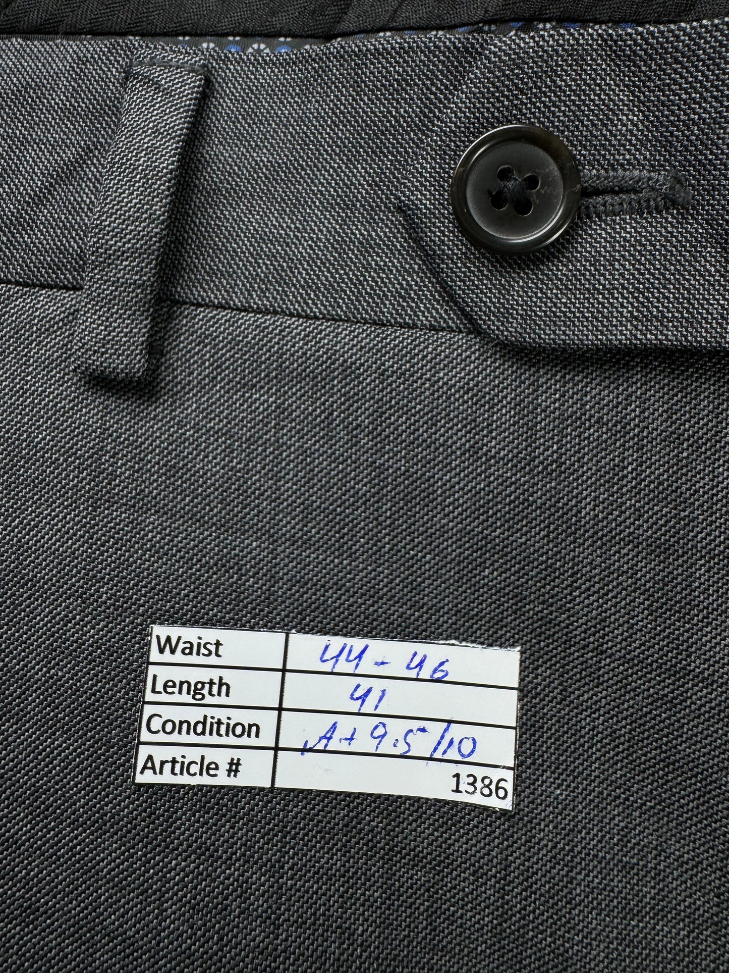 Ralph Lauren Black Label® Waist 44" to 46" | Grey | Dress Pants | Wool-Poly | 1386