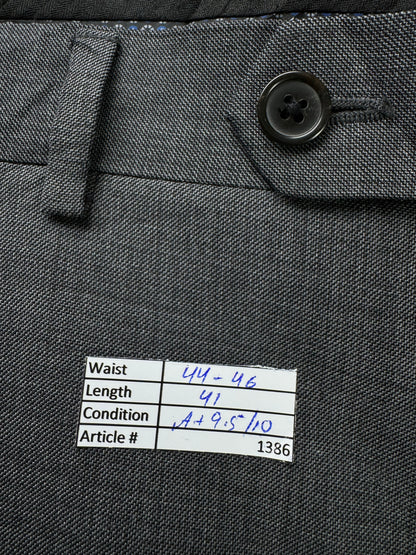 Ralph Lauren Black Label® Waist 44" to 46" | Grey | Dress Pants | Wool-Poly | 1386