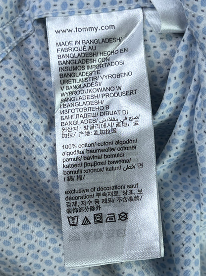 T*mmy Hilfiger® Medium | Chest 22.5 | Blue Geometric Pattern | Shirt  | Cotton | 1785